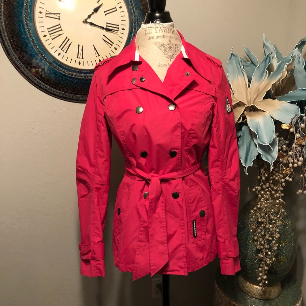 Noise pink trench/ raincoat